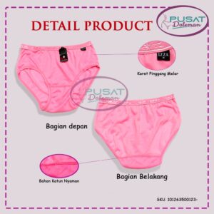 ECER CD Celana Dalam Wanita Remaja Dewasa 126/123 IZZA Katun Polos Nyaman