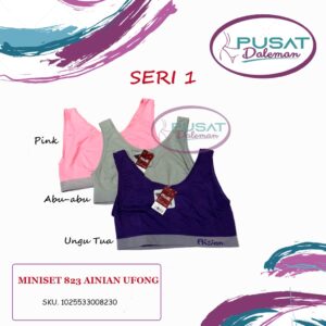 GROSIR 1 Lusin BH Sport Miniset AINIAN 823 Polos Tanpa Busa Tali Besar Dewasa Remaja Katun