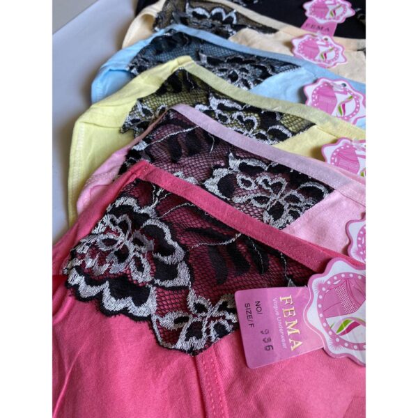 ECER Celana Dalam Wanita Fema 936 Brokat Samping Polos GROSIR - Image 2