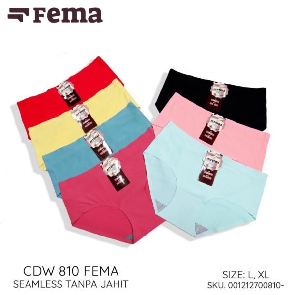 FEMA Official Shop Ecer 1 Pcs Celana Dalam Wanita 810 Seamless Tanpa Jahitan Anti Nyeplak - Image 3