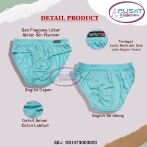1 BOX ISI 3PCS CD Celana Dalam Pria Dewasa BARATEX TUTON/SANDOR Katun Nyaman