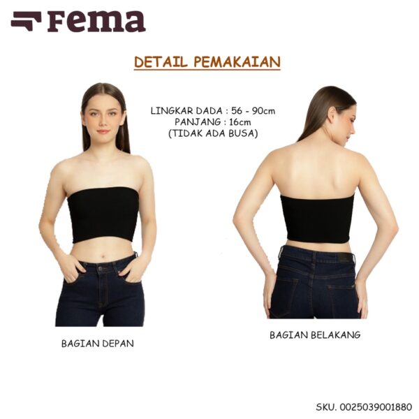 FEMA Official Shop Ecer 1 pcs Kemben Tanktop 188 Sexy Tanpa Busa Import - Gambar 3