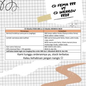 GROSIR Celana Dalam Wanita Wenrou 8828 Polos