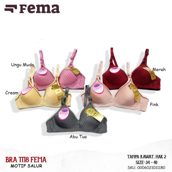 FEMA Official Shop Grosir isi 6 pcs Bh Bra 1118/1101 Salur - Image 2
