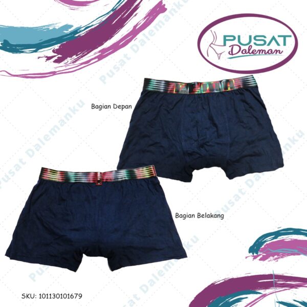 1 Box isi 2pcs Celana Dalam CD Pria Boxer FEMA 1679/1675 Segiempat Import - Image 2