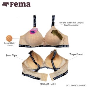 FEMA Official Shop Ecer 1 pcs Bh Bra 8819 Kotak Lis Secret