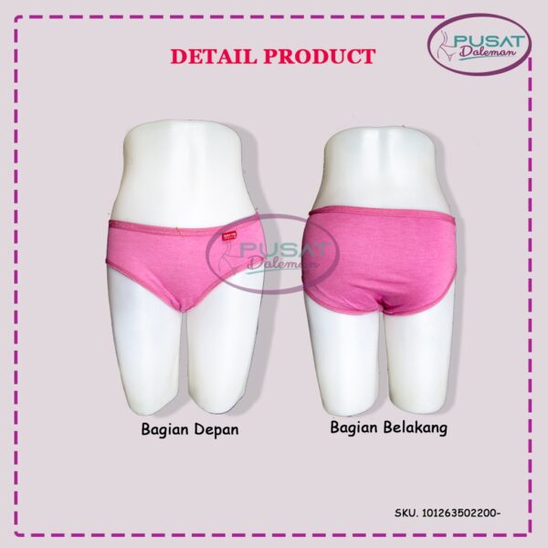 ECER CD Celana Dalam Wanita Remaja Dewasa 2200 Bodithin Katun Polos Nyaman - Image 2