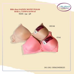ECER BH BRA 822 GAIXIN POLOS Pengait 2 Import Tanpa Kawat