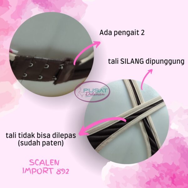 ECER BH SCALEN 892 IMPORT OLAHRAGA TALI SILANG SEXY BRA SENAM - Image 2