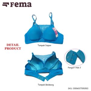 FEMA Official Shop Ecer 1 pcs Bh Bra 9191 Renda Dada Super Soft Import