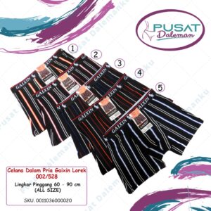 GROSIR Celana Dalam Boxer Pria Man Underwear Garis Elegan Nyaman Gaixin 618/528 IMPORT