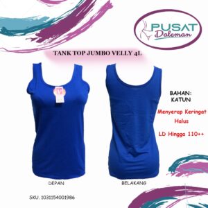 Singlet Tank Top Katun Velly 198 Jumbo Wanita 4L Tali Lebar