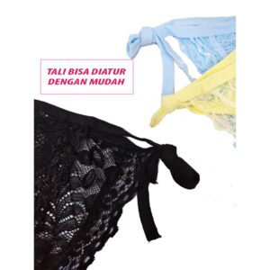 ECER Celana Dalam Wanita Fema/ G String 1509 Sexy Panties One Piece Brokat Tali Samping Grosir