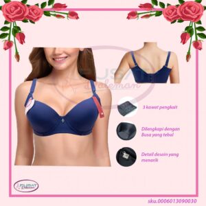 BH BRA Fema Wanita Premium Polos Busa Tebal Push Up Kawat Pengait 3 IMPORT 9003