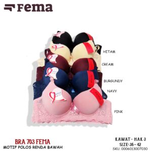 FEMA Official Shop Ecer 1 pcs Bh Bra Push Up Renda Brokat 703/016 Import