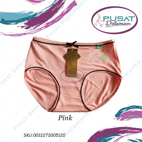 ECER Celana Dalam CD Wanita Panties Fema 512 Katun Pita Ice Cream GROSIR - Image 5