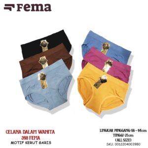 FEMA Official Shop Ecer 1 pcs Celana Dalam Wanita 398/k15/396 Import Korset Segitiga Rajut