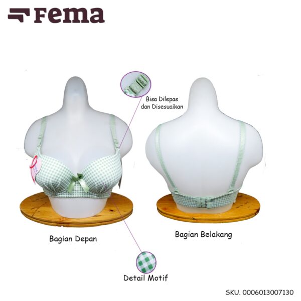 FEMA Official Shop Grosir isi 6 pcs Bh Bra Kode 559/713 Motif Kotak Import - Image 2