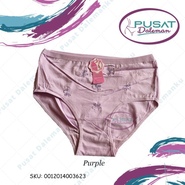 ECER Celana Dalam CD Wanita Panties Fema 362 Katun Motif Kupu - kupu Katun Import - Image 2