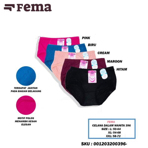 Obral Clearance Sale Fema Official Ecer 1 pcs Celana Dalam Wanita 391/397/396 - Image 2