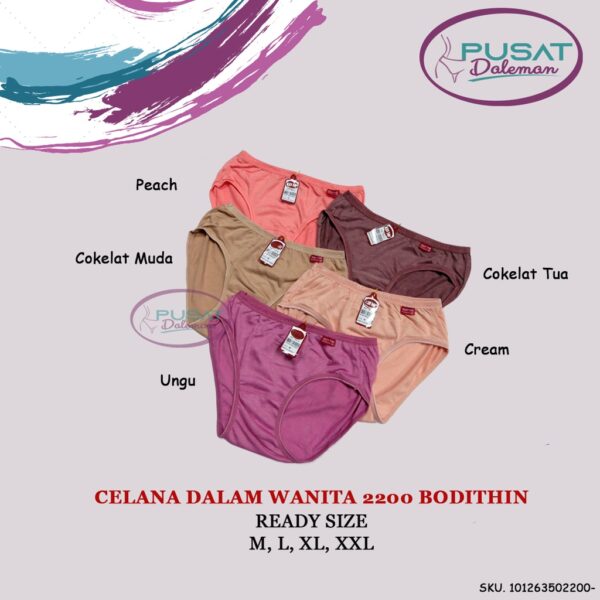 GROSIR  1 Lusin CD Celana Dalam Wanita Remaja Dewasa Katun Polos Nyaman Yutind/Bodithin/126 123 Izza/ 9900 XNS - Image 3