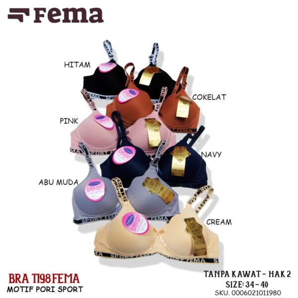 FEMA Official Shop Ecer 1 pcs Bh Bra 1198 Pori Sport
