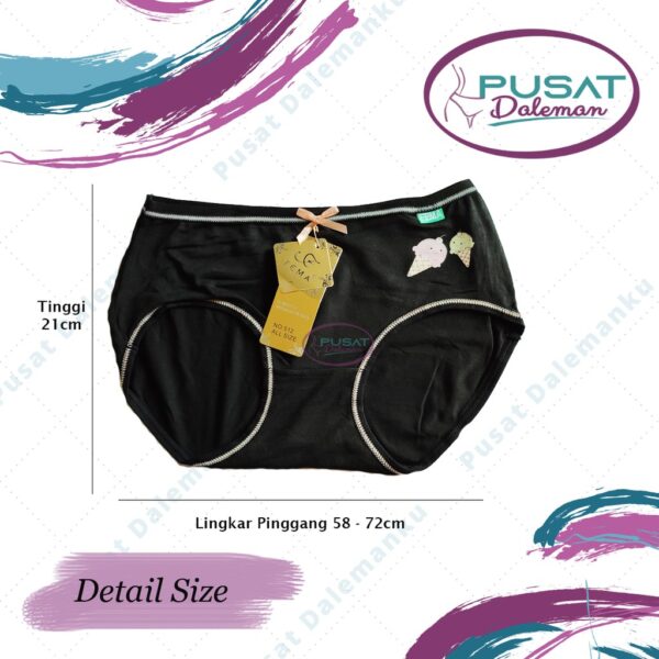 ECER Celana Dalam CD Wanita Panties Fema 512 Katun Pita Ice Cream GROSIR - Image 2
