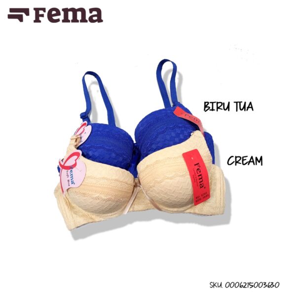 FEMA Official Shop Ecer 1 pcs Bh Bra E363 Motif Renda Tengah Import - Image 2