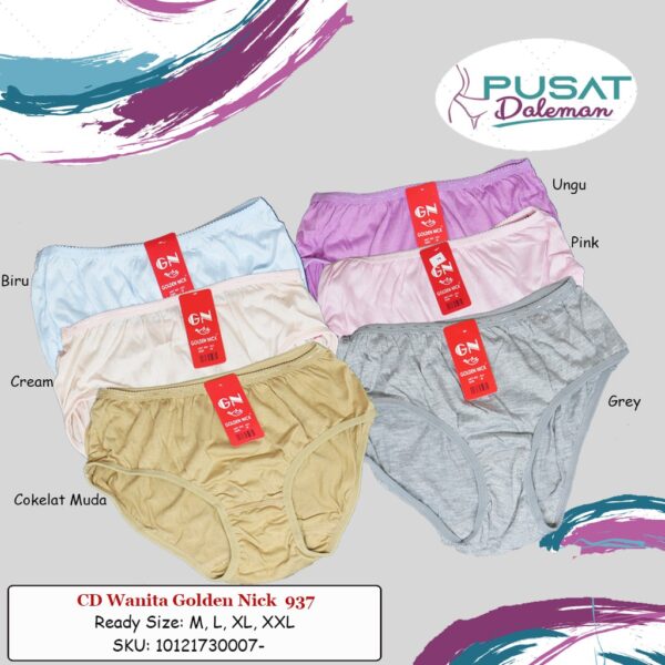 GROSIR SATU LUSIN Celana Dalam Golden Nick Wanita Panties 939/937 TERMURAH - Image 3