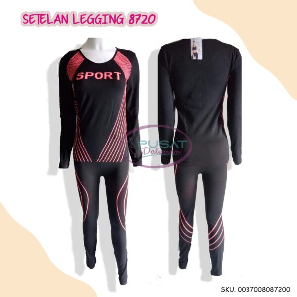 CUCI GUDANG!! FEMA Official Shop Ecer 1 pcs Setelan Olahraga Legging 8717 Import Satu Set - Image 2