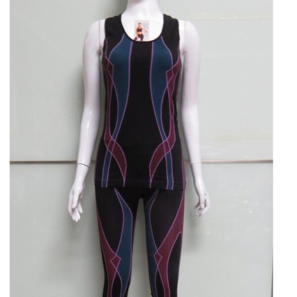 Setelan Olahraga Wanita Senam Training (Tanktop + Celana Legging) FEMA 5088 + 9088 - Image 3