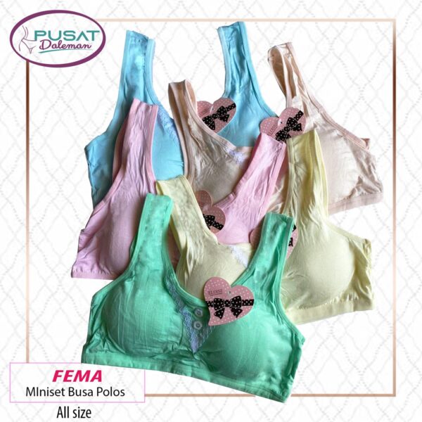ECER Miniset fema kancing tengah Busa Remaja Tanpa Hak 383 / Salur Pita Tengah Hak 3 011 GROSIR - Image 3