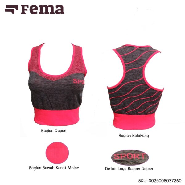 FEMA Official Shop Sport Bra Singlet 3728/3725 - Image 3