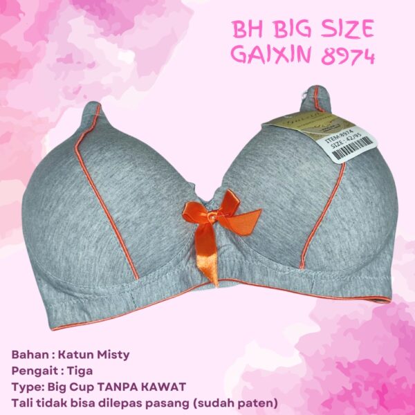 ECER BH JUMBO GAIXIN 8974/8983 BRA SESERAHAN BIG SIZE PENGAIT 3 SUPER JUMBO BRA HANTARAN - Image 2