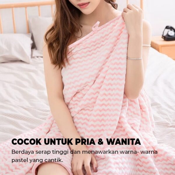 ECER Handuk Mandi Dewasa 883/886/992 Import Microfiber Original Handuk Oreo Lembut Nyaman Jumbo - Image 5
