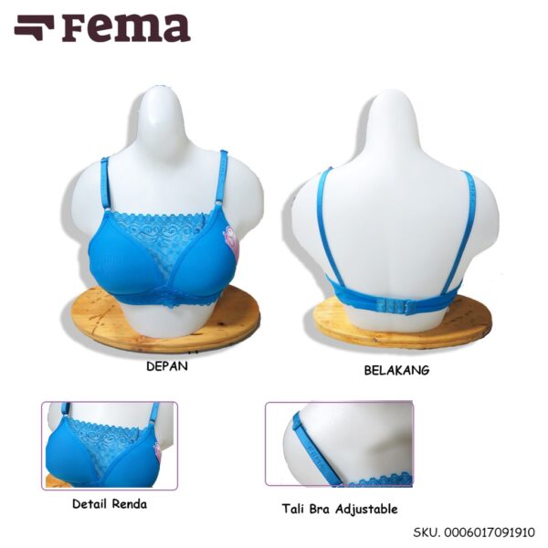 FEMA Official Shop Ecer 1 pcs Bh Bra 9191 Renda Dada Super Soft Import - Image 2