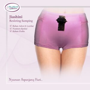 Celana Dalam Panties Boxer Segiempat Wanita Resleting Samping Jiashini 2073 IMPORT Premium Nyama