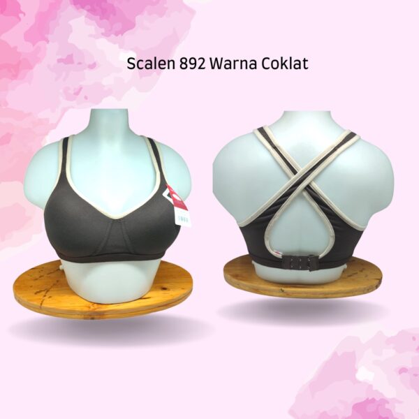 ECER BH SCALEN 892 IMPORT OLAHRAGA TALI SILANG SEXY BRA SENAM - Image 3