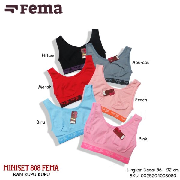 FEMA Official Shop Ecer 1 pcs Miniset Sport Bra Dewasa Melar 808/807/808 New/809 - Image 2