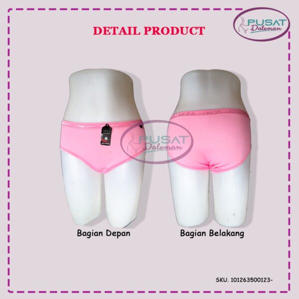 ECER CD Celana Dalam Wanita Remaja Dewasa 126/123 IZZA Katun Polos Nyaman - Gambar 3