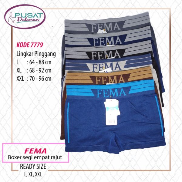 ECER Celana Dalam Pria Nyaman Rajut Sempak BOXER FEMA SPORT IMPORT Spandex Nylon ORIGINAL - Image 2