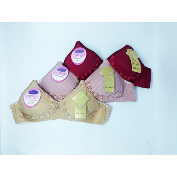 ECER BH BRA Fema 767 Tanpa Kawat Pengait 2 Brokat Cup B IMPORT PREMIUM