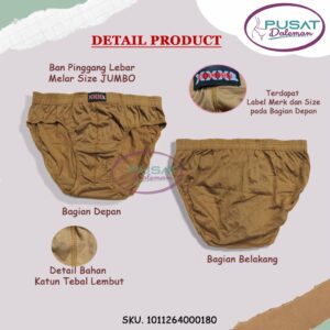 1 BOX ISI 3PCS CD CELANA DALAM PRIA DEWASA BIG SIZE JUMBO KASOGI SUPER CAMPION 4L KATUN