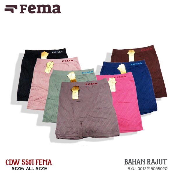 FEMA Official Shop CD Celana Dalam Wanita Korser Rajut Highwaist 5502/5501/5503