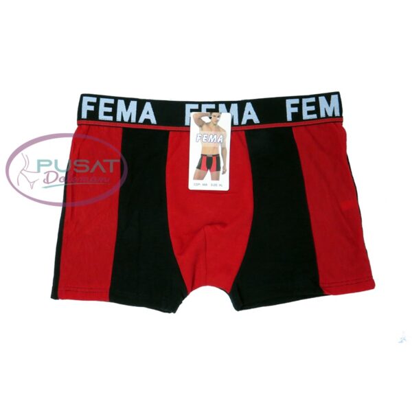 FEMA Official Shop Grosir Satu Lusin Celana Dalam Boxer Pria 888/248 Bahan Kaos - Image 2