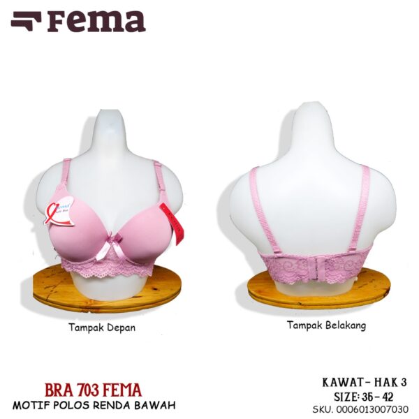 FEMA Official Shop Ecer 1 pcs Bh Bra Push Up Renda Brokat 703/016 Import - Image 3