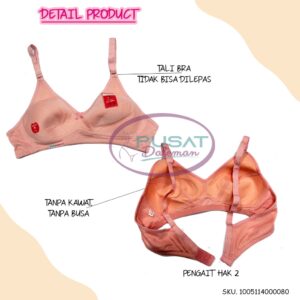 Obral Clearance Sale Ecer 1 pcs Bra 008/018 BODYFIT Polos Jumbo Tanpa Busa Bahan Katun