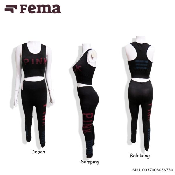 STOCK TERAKHIR!! Leging/Legging Setelan Olahraga/Satu Set Import Bahan Adem Melar
