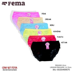 ECER Celana Dalam Sexy Lingerie Underwear Wanita Krawang FEMA 909/927