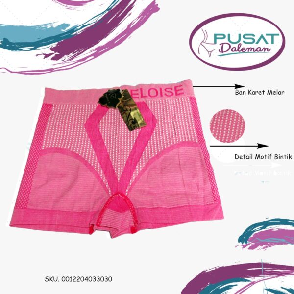 Ecer CD Celana Dalam Wanita Segiempat Eloise 3303 Motif Bintik Katun Import - Image 2